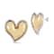 Rachel Zoe Two-Tone Wavy Heart Stud Earrings