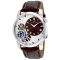 Christian Van Sant Men's Sprocket Auto-Quartz Brown Dial, Brown Leather
Strap Watch