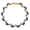 14k Yellow Gold Enameled Dolphin Link Bracelet