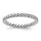 Sterling Silver Stackable Expressions Polished Diamond Ring 0.18ctw