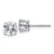 Rhodium Over 14K White Gold 1.75ct. 6.0mm Round J-K Color Moissanite Earrings