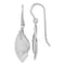 Rhodium Over Sterling Silver Brushed and Polished Dangle Shepard Hook Earrings
