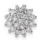 Rhodium Over 14K Gold Lab Grown Diamond SI1/SI2, G H I, Cluster Chain
Slide Pendant 0.28ctw