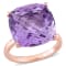 13.33ctw Amethyst 14k Rose Gold Cocktail Ring