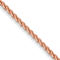 14k Rose Gold 1.05mm Solid Polished Spiga 24 Inch Chain