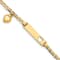 14k Yellow Gold Cut-out Heart with Dangling Heart Children's Mariner
Link ID Bracelet