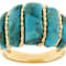 Turquoise Free-Form Dome Ring In 18K Gold Over Sterling Silver