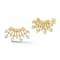 Rachel Zoe CZ Fan Stud Earrings in 14K Gold Over Sterling Silver