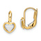 14k Two-tone Children's Heart Dangle Earrings