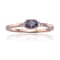 Blue Lab Created Alexandrite and White Sapphire 14K Rose Gold Over
Sterling Silver Dainty Ring