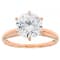 White Cubic Zirconia 18K Rose Gold Over Sterling Silver Ring 4.18ctw