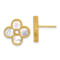 14K Yellow Gold Mother of Pearl Flower Post Earrings