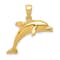 14k Yellow Gold Jumping Dolphin Pendant