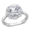 Lab Created White Sapphire 10k White Gold Ring 4.29ctw