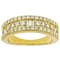 Lab-Grown Diamond Band Ring In 14K Gold Over Sterling Silver 1.00ctw