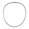 CZ Tennis Necklace In Sterling Silver 16 Inch
