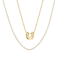CZ Initial U Tennis Necklace And Pendant Set In 14K Gold Over Brass 4.05ctw
