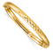 14k Yellow Gold 4.75mm Textured Children's Hinged Bangle