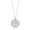 Sterling Statements Rhodium Over Sterling Silver CZ Octagon Cross Necklace
