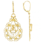 Filigree Dangle Earrings In 18K Gold Over Sterling Silver