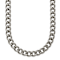 Titanium 7.5mm Solid Polished Curb 20 Inch Chain
