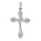 Rhodium Over 14k White Gold Diamond Cross Pendant
