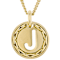 Cardano Initial J Pendant Necklace In 18K Gold Over Bronze