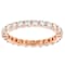 Moissanite Eternity Band in 14K Rose Gold Over Sterling Silver
