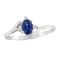 0.43ctw Sapphire and Diamond Ring in 14k White Gold