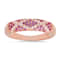 Pink And White Cubic Zirconia 14k Rose Gold Over Sterling Silver Ring 0.79ctw