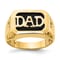 14K Yellow Gold AA Diamond Men's Onyx Dad Ring