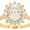 Diamond Simulant Oval And Lab-Created Moissanite Ring In 18K Gold Over
Sterling Silver 2.87ctw