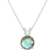 8mm Round Labradorite With Diamond Accents Rhodium Over Sterling Silver
Pendant with Chain