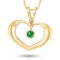 0.05ct Emerald Heart Pendant in 14k Yellow Gold