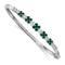 Rhodium Over 14K White Gold Lab Grown Diamond VS/SI GH, Lab Created
Emerald Bangle Bracelet 1.498ctw