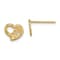 14k Yellow Gold 8mm Open Heart Flower Stud Earrings