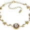 Flower Bouquet Cameo Bracelet In 18K Gold Over Sterling Silver