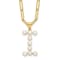 Gold Tone Sterling Silver 3-5.5mm Freshwater Cultured Pearl LETTER I
18-inch Necklace
