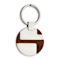 Stainless Steel Polished Wood Inlay Key Ring