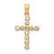 10k Yellow Gold Polished 0.10 ctw Diamond Cross Pendant
