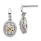 Sterling Silver Rhodium-plated with 14K Accent Diamond Earrings
