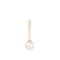 White Cultured Freshwater Pearl and Diamond 14K Yellow Gold Pendant 7-7.5mm