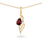 Natural Red Garnet 14K Yellow Gold Over Sterling Silver Pear Shape
Pendant with Chain