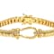 Buckle Clasp Bracelet With CZ In 18K Gold Over Sterling Silver