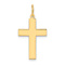 14k Yellow Gold Polished Cross Pendant