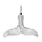 Rhodium Over Sterling Silver Polished Whale Tail Pendant