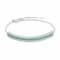 Green Emerald and White Topaz Sterling Silver 3-Row Bolo Tennis Bracelet
