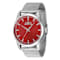 Invicta Celestial 43mm Red Dial Stainless Steel Band Quartz Watch