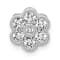 Rhodium Over 14K White Gold Lab Grown Diamond SI1/SI2, G H I, Floral
Chain Slide Pendant 0.25ctw