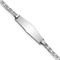 Rhodium Over 14k White Gold Soft Diamond Shape Mariner Link ID Bracelet
